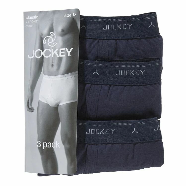 Jockey Classic Y-Front Brief 3 Pack Navy