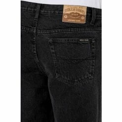 Bullshead Men's Black Short Leg Denim Jeans Black
