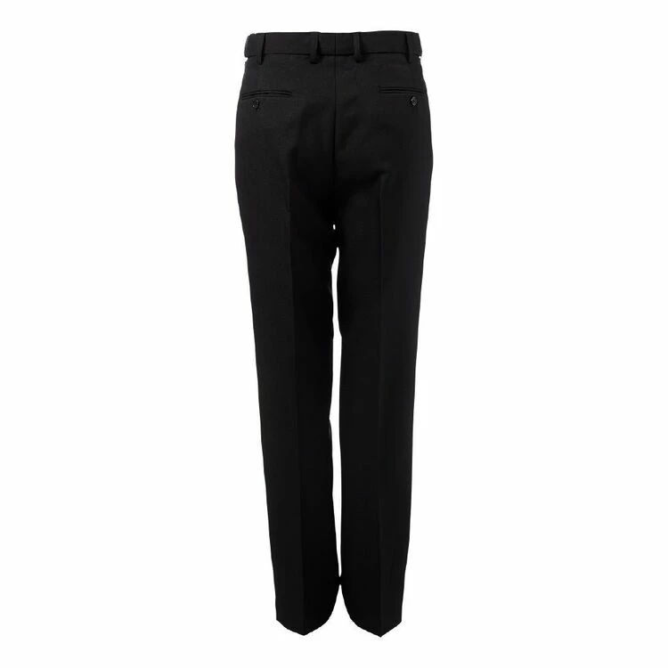 Farah Men's Flat Front Easy Care Polyester Business Trouser Black