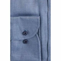 Van Heusen Men's Nailhead Long Sleeve Business Shirt Navy