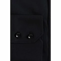 Van Heusen Men's Euro Fit Poplin Business Shirt Black