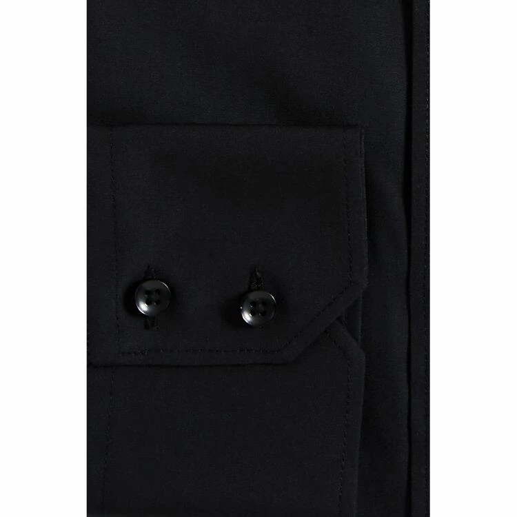 Van Heusen Men's Euro Fit Poplin Business Shirt Black