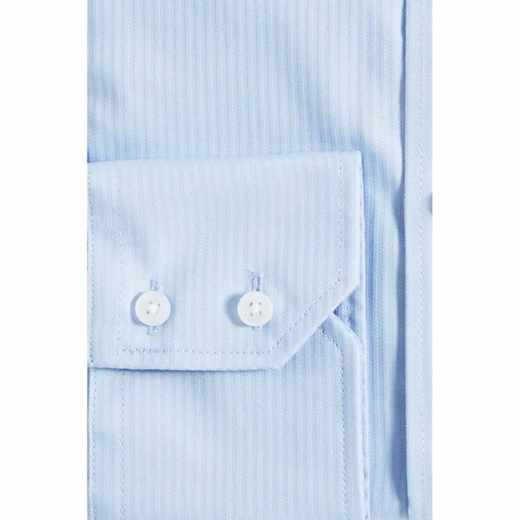 Van Heusen Men's Euro Fit Self Stripe Business Shirt Sky