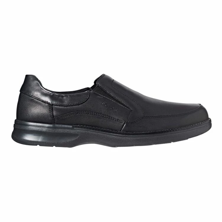 Slatters Ashford Leather Gusset Slip On Business Shoes Black - Image 3