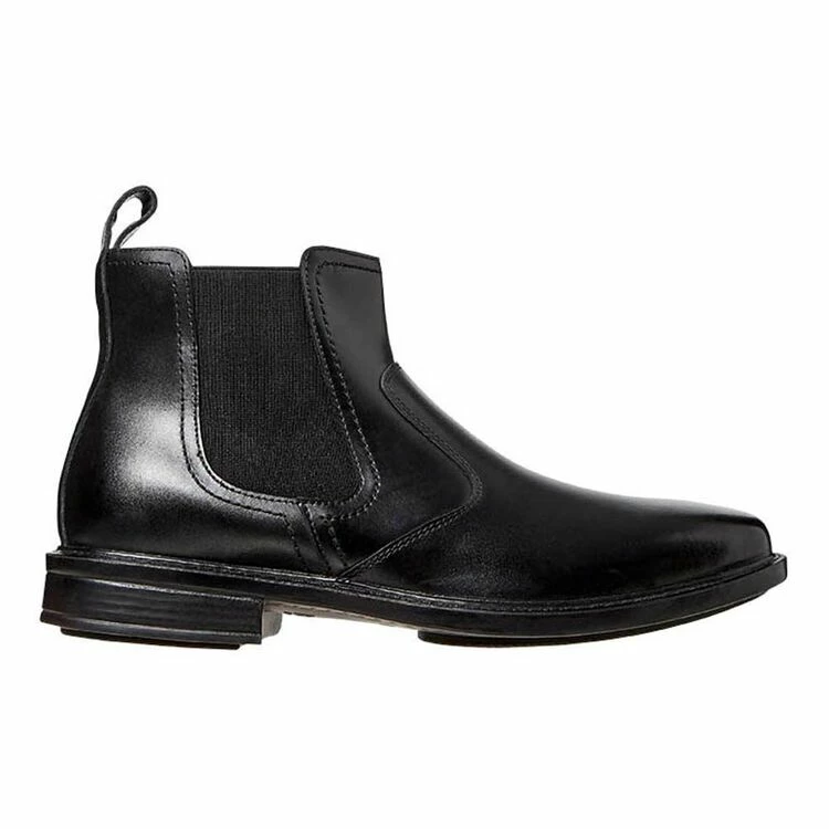 Hush Puppies Heat Leather Elastic Gusset Boots Black - Image 3