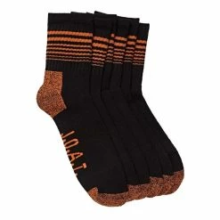 Jack Of All Trades Cotton Quarter Crew Action Socks 3 Pack Black