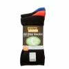 Underworks All Day Men's 2 Pack Cushion Heel & Toe Crew Black Base