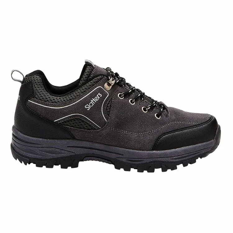 Slatters Trek Suede Lace Up Hiking Boots Grey - Image 2