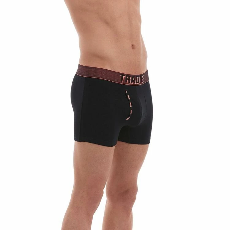 Tradie Black Men's Cotton Fly Front Trunk 3 Pack Black - Image 4