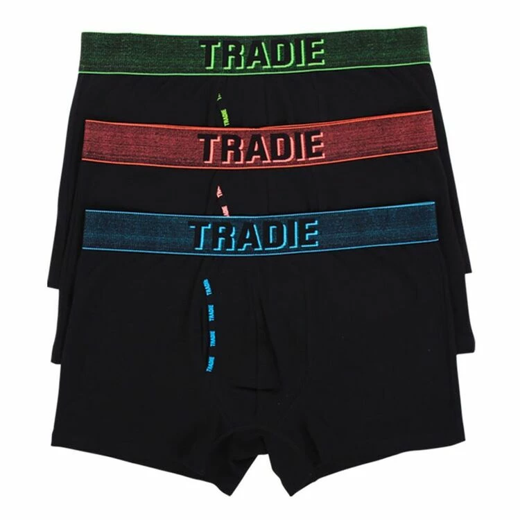 Tradie Black Men's Cotton Fly Front Trunk 3 Pack Black - Image 10