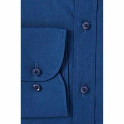 Van Heusen Men's Solid Poplin Classic Fit Business Shirt Navy