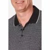 Bronson Casual Men's Dash Textured Jersey Cotton Polo Grey