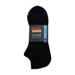 Underworks No Show Sport Socks 3 Pack Black