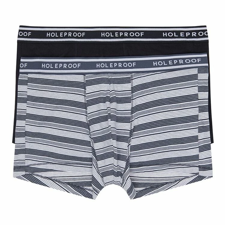 Holeproof Stripe Trunk 2 Pack Black Grey - Image 2