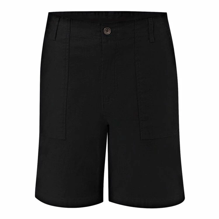 Bronson Casual Men's Eildon Cotton Utility Shorts Black 40 - Image 2