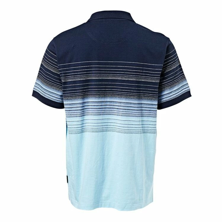 Bronson Casual Men's Balwyn Cotton Jersey Polo Blue - Image 6