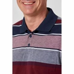 Bronson Casual Men's Westbury Birdseye Cotton Polo Berry