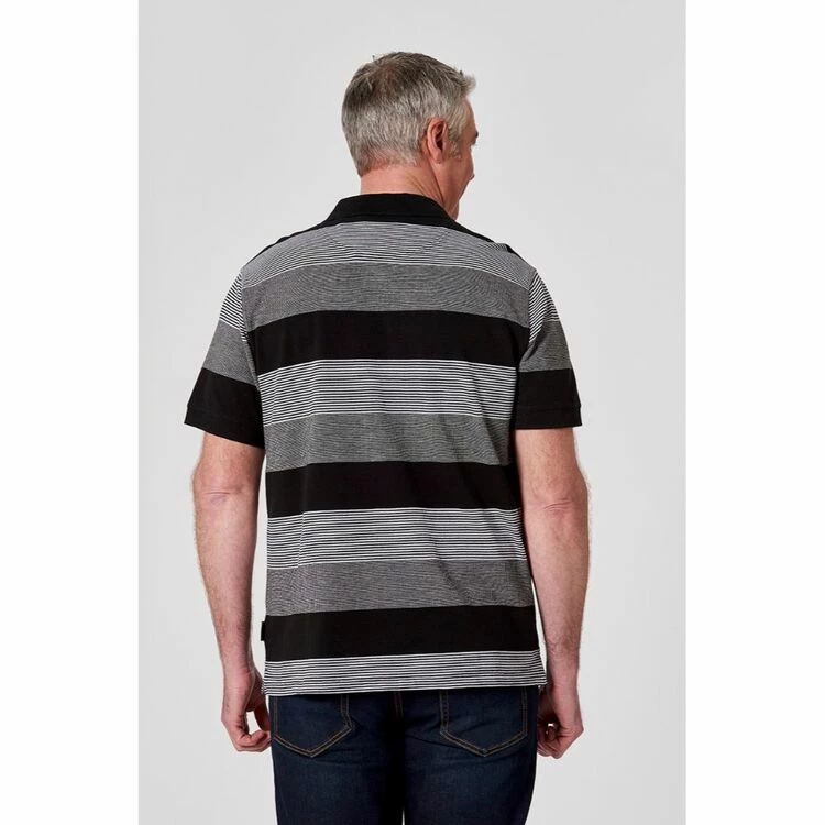 Bronson Casual Men's Acton Cotton Pique Polo Black - Image 6