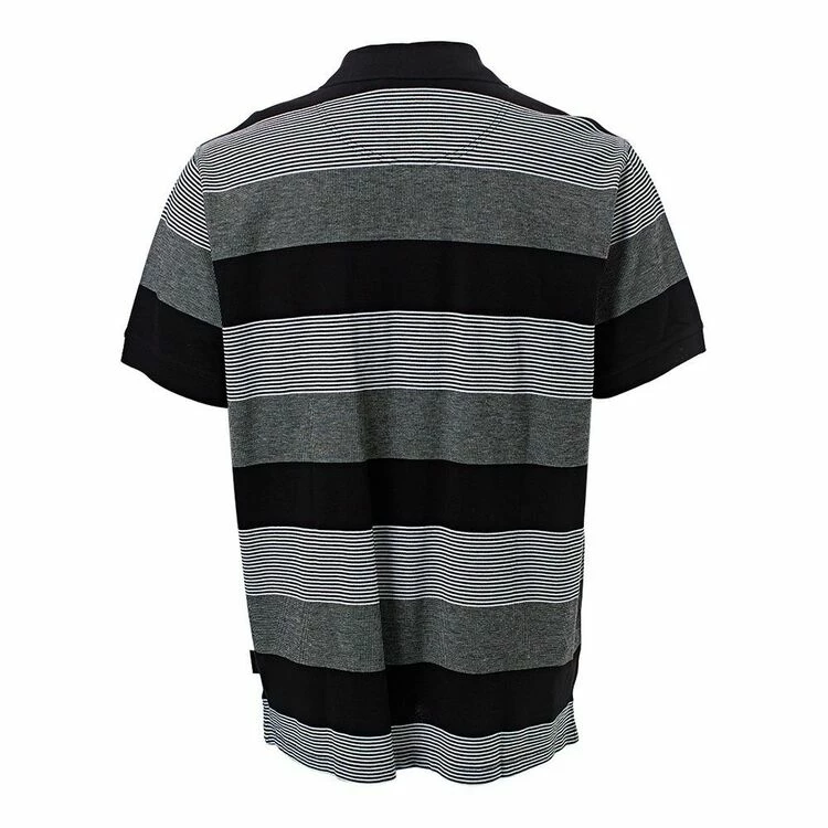 Bronson Casual Men's Acton Cotton Pique Polo Black - Image 2