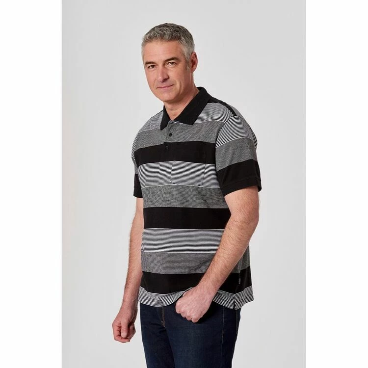 Bronson Casual Men's Acton Cotton Pique Polo Black - Image 7