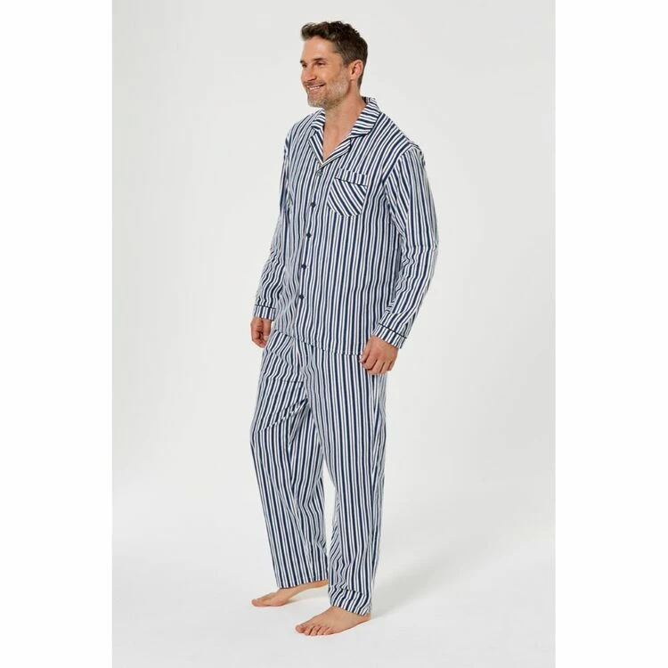Nic Morris Flannelette PJ Set Navy Large - Image 3