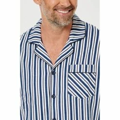 Nic Morris Flannelette PJ Set Navy Large