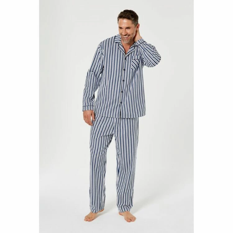 Nic Morris Flannelette PJ Set Navy Large - Image 4