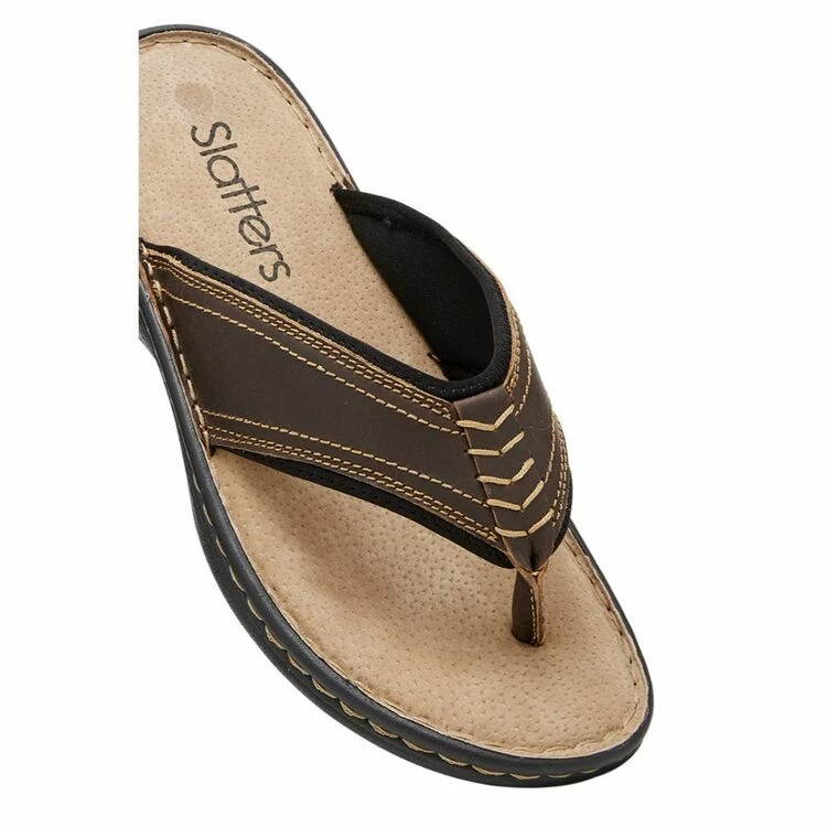 Slatters Taree Men's Slide Brown