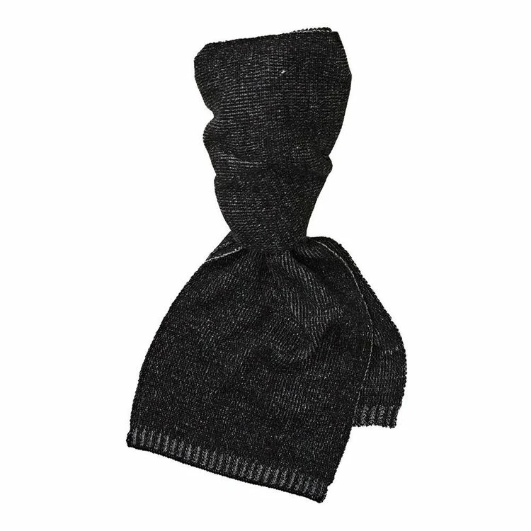 Bronson Casual Barton Soft Touch Textured Scarfe 180x23cm Black & Light Grey