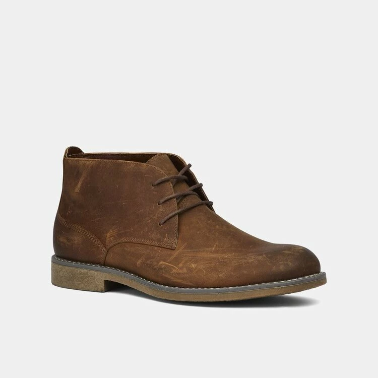 Hush Puppies Thorn Suede Chukka Style Boots Mahogany - Image 3