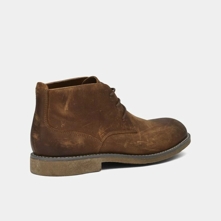 Hush Puppies Thorn Suede Chukka Style Boots Mahogany - Image 2