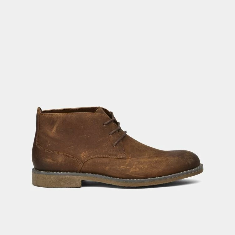 Hush Puppies Thorn Suede Chukka Style Boots Mahogany - Image 4