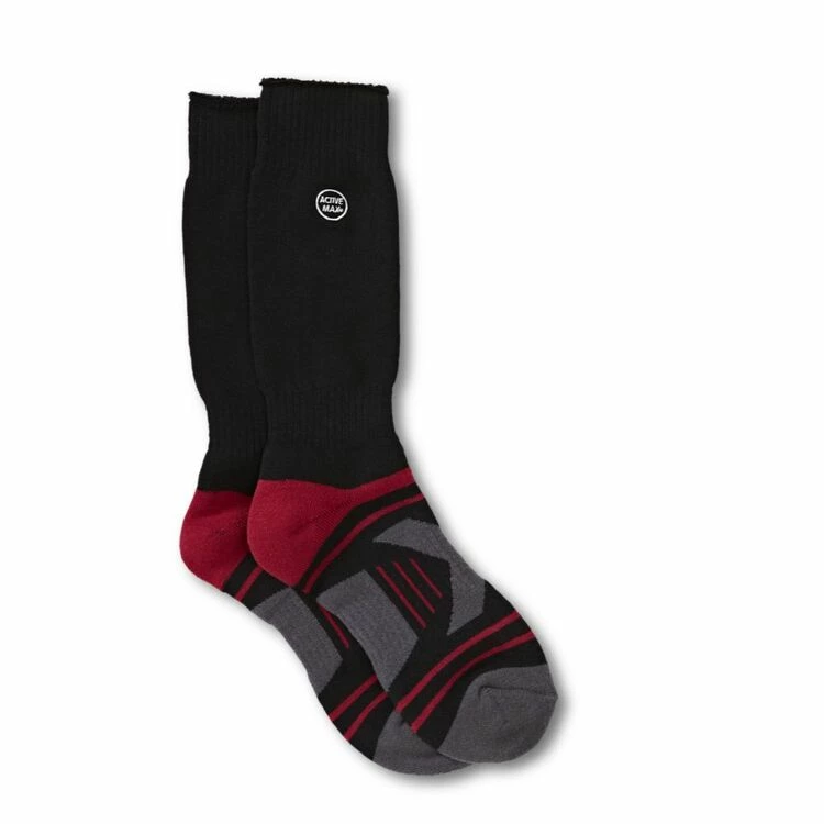 Active Max Tough Socks 3 Pack Burgundy