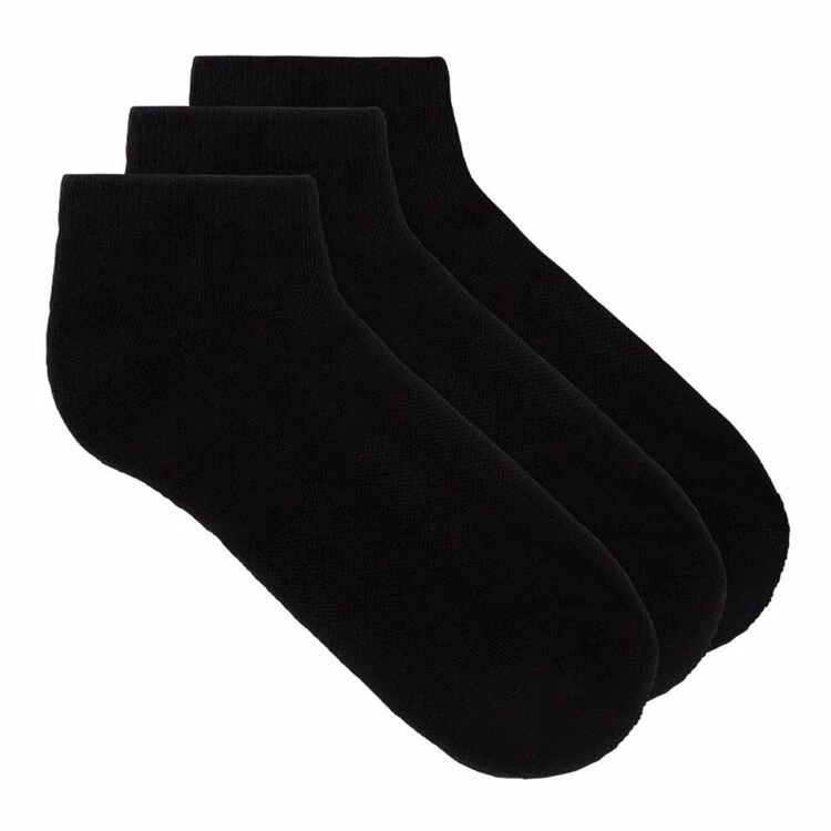 Underworks Eco Friendly Bamboo Sport Low Cut Socks 3 Pack Black - Image 3