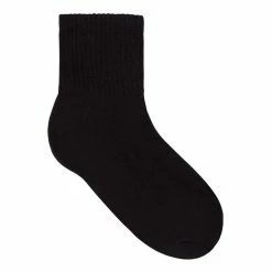Underworks Eco Friendly Bamboo Sport Quarter Crew Socks 3 Pack Black