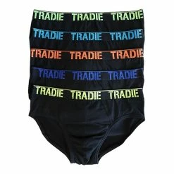 Tradie Black Brief 5 Pack Black
