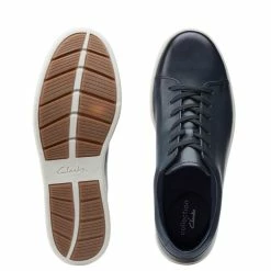 Cloud Steppers By Clarks Kitna Lo Men's Leather Lace Up Navy 8 UK