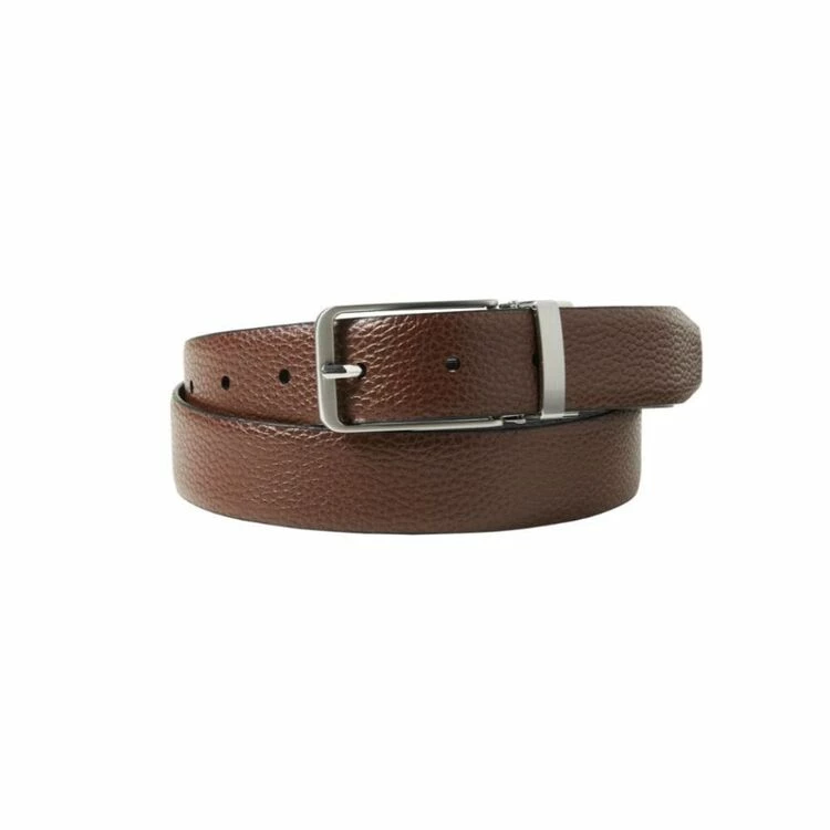 Van Heusen Pin Buckle Pebbled Strap Rev Belt Black & Brown