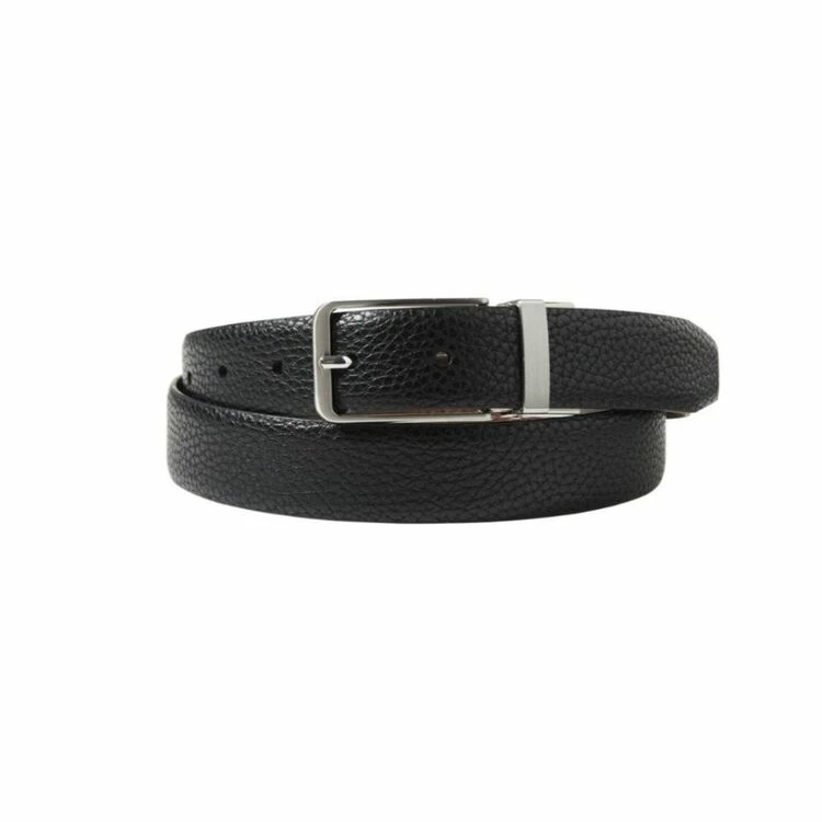 Van Heusen Pin Buckle Pebbled Strap Rev Belt Black & Brown - Image 2