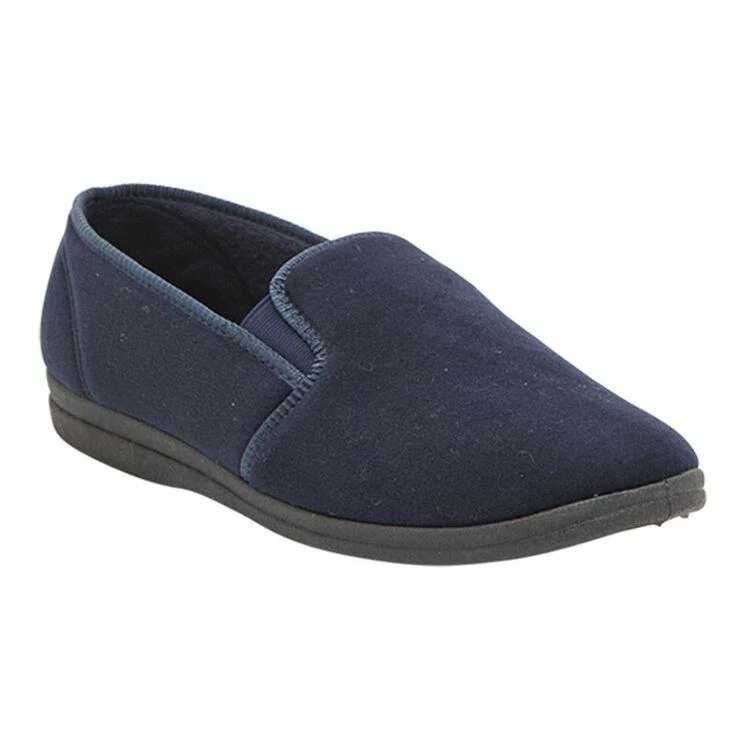 Grosby Percy Men's Slip On Slippers Navy - Image 2