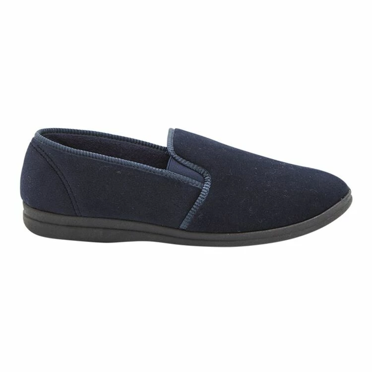 Grosby Percy Men's Slip On Slippers Navy - Image 4