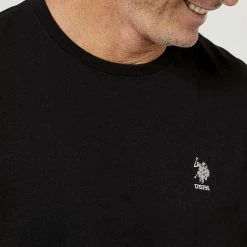 U.S. Polo Assn. Basic Crew Neck T-Shirt With Medium Logo Black