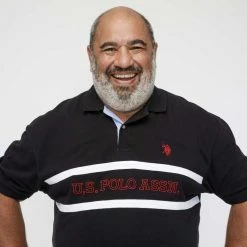 U.S. Polo Assn. Big Men's Short Sleeve Polo With Outline Chest Brand Logo Black 1 X Large