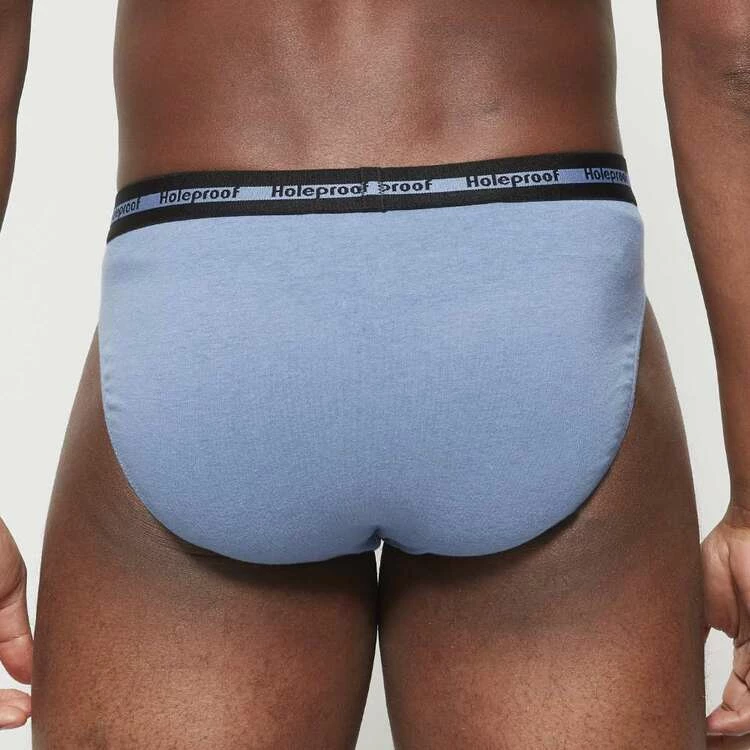 Holeproof Attached Elastic Brief 4 Pack Burgundy & Blue - Image 4