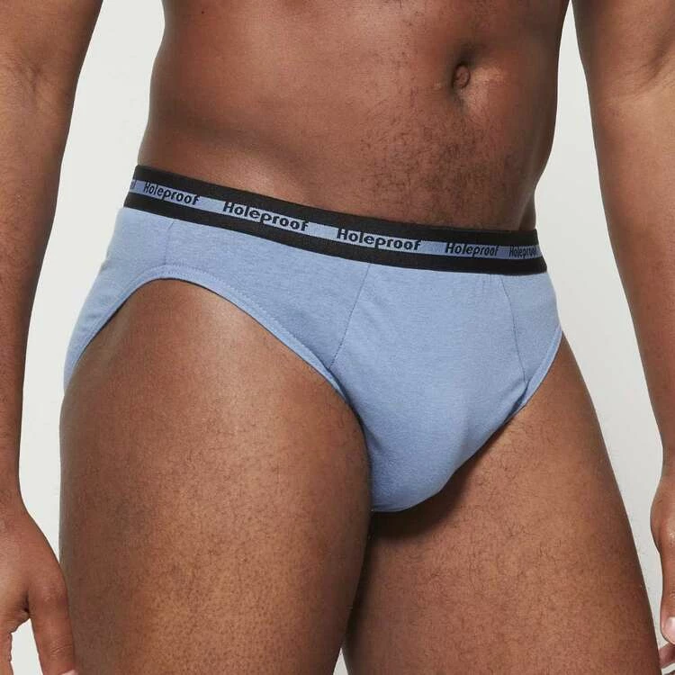 Holeproof Attached Elastic Brief 4 Pack Burgundy & Blue - Image 3