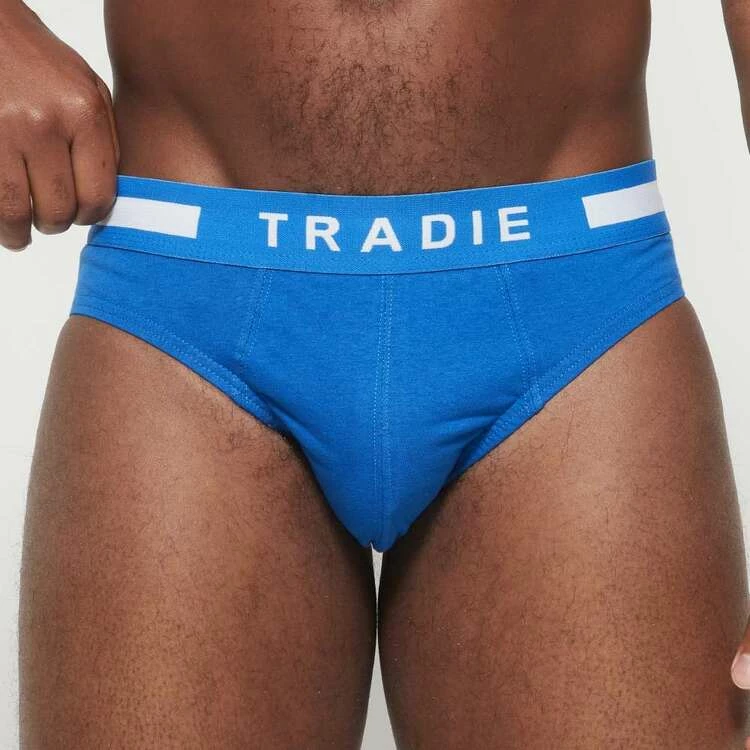 Tradie Black Brief 4 Pack Teal & Black - Image 4