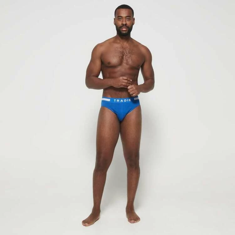 Tradie Black Brief 4 Pack Teal & Black