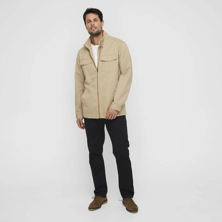 JC Lanyon Bryson Lightweight Utility Jacket Taupe - Image 2