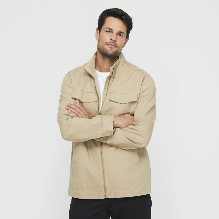 JC Lanyon Bryson Lightweight Utility Jacket Taupe