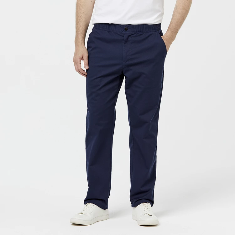 Bronson Casual Mosman Elastic Waist Chino Pants With Drawstring Navy XX Large - Image 4